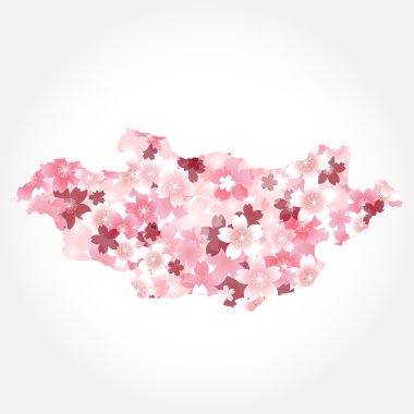 Mongolia　Map Country Cherry
